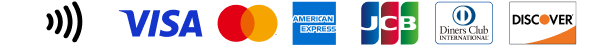 VISA mastercard AMERICANEXPRESS JCB DinersClubINTERNATIONAL DISCOVER